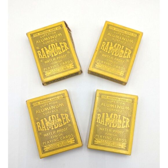Ramblers 23 Blue/Red Seal Long Flap Cincinnati Ohio Playing Cards Lot of 4 READ - Picture 3 of 5